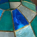 Suspension in coloured mother-of-pearl and brass