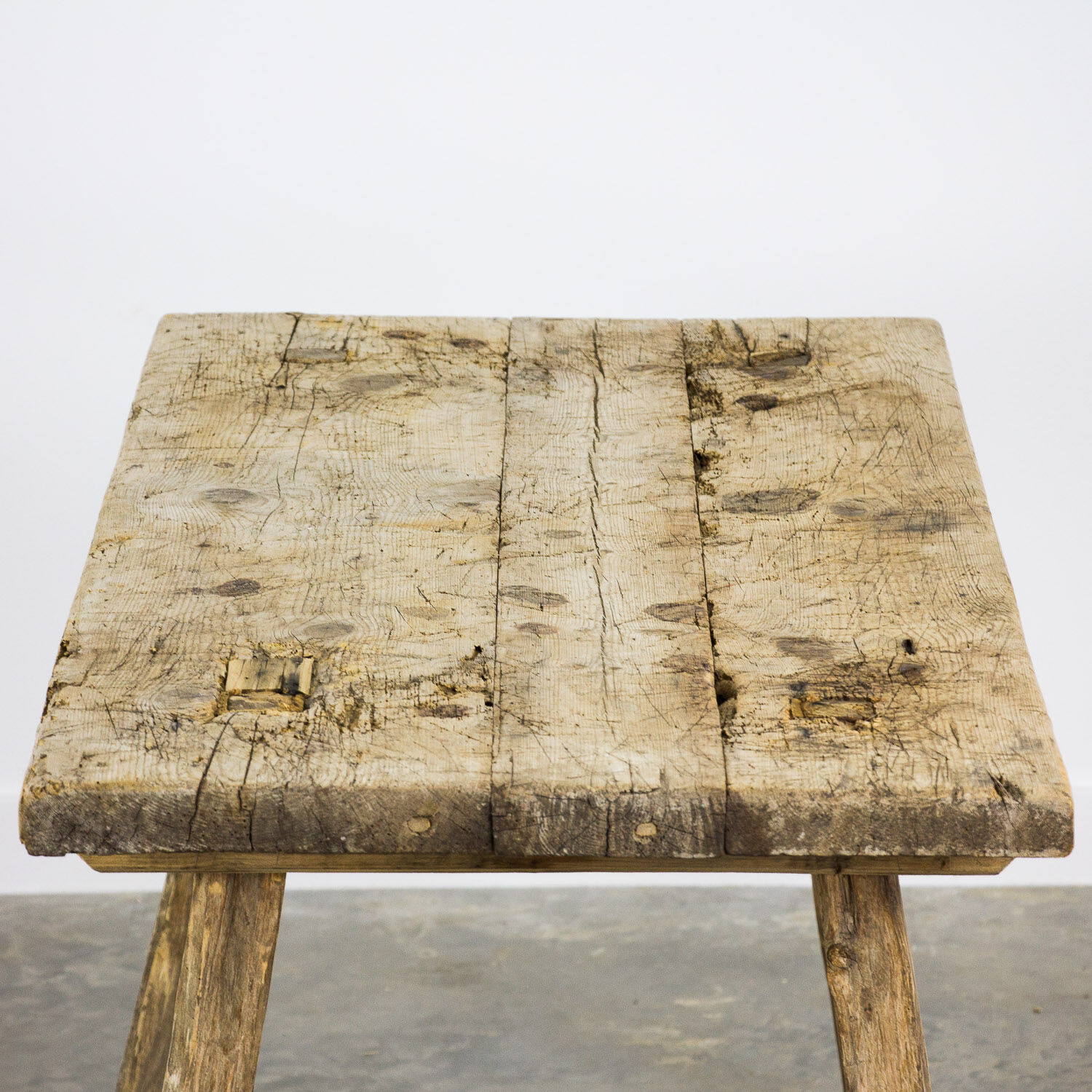 Antique pine butchers table