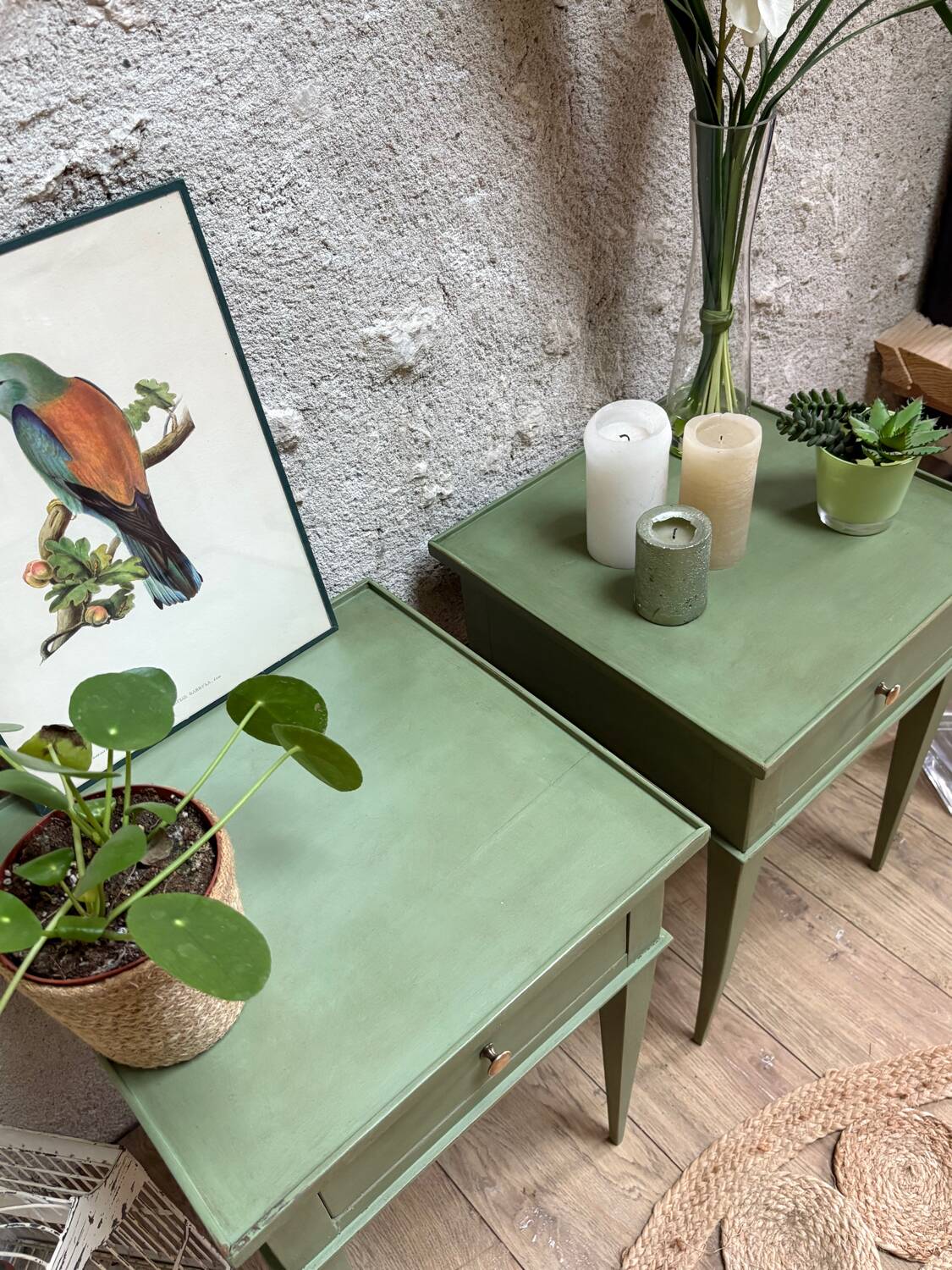 Pair of vintage bedside tables