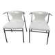 Paire de fauteuils  desing chrome et résine