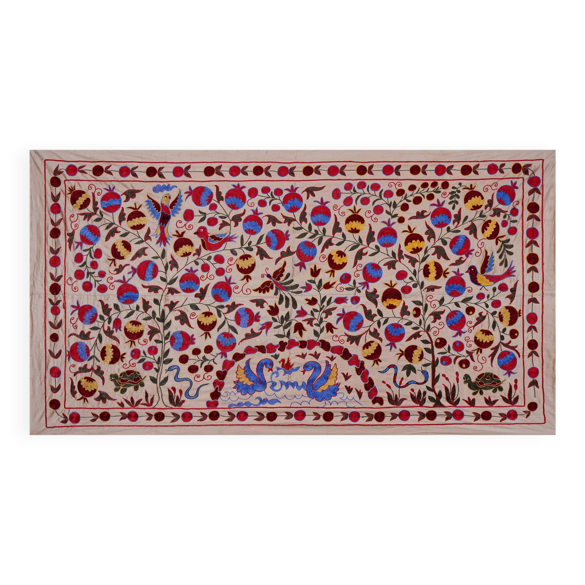 Hand-knotted rug, vintage Turkish rug 104x185 cm