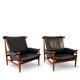 Bwana armchair in teak and leather by France and Son by Finn Juhl