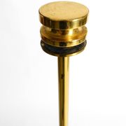 1960s brass table lamp by Vereinigte Werkstätten with an illuminated base