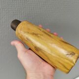 Rustic ceramic vase with running glaze from 1970.