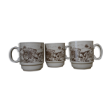Set of 3 cups England coloroll