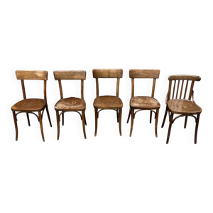 (Lot) 5 chaises bistrot