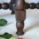 Old pearl oak saddle in Louis XIII style