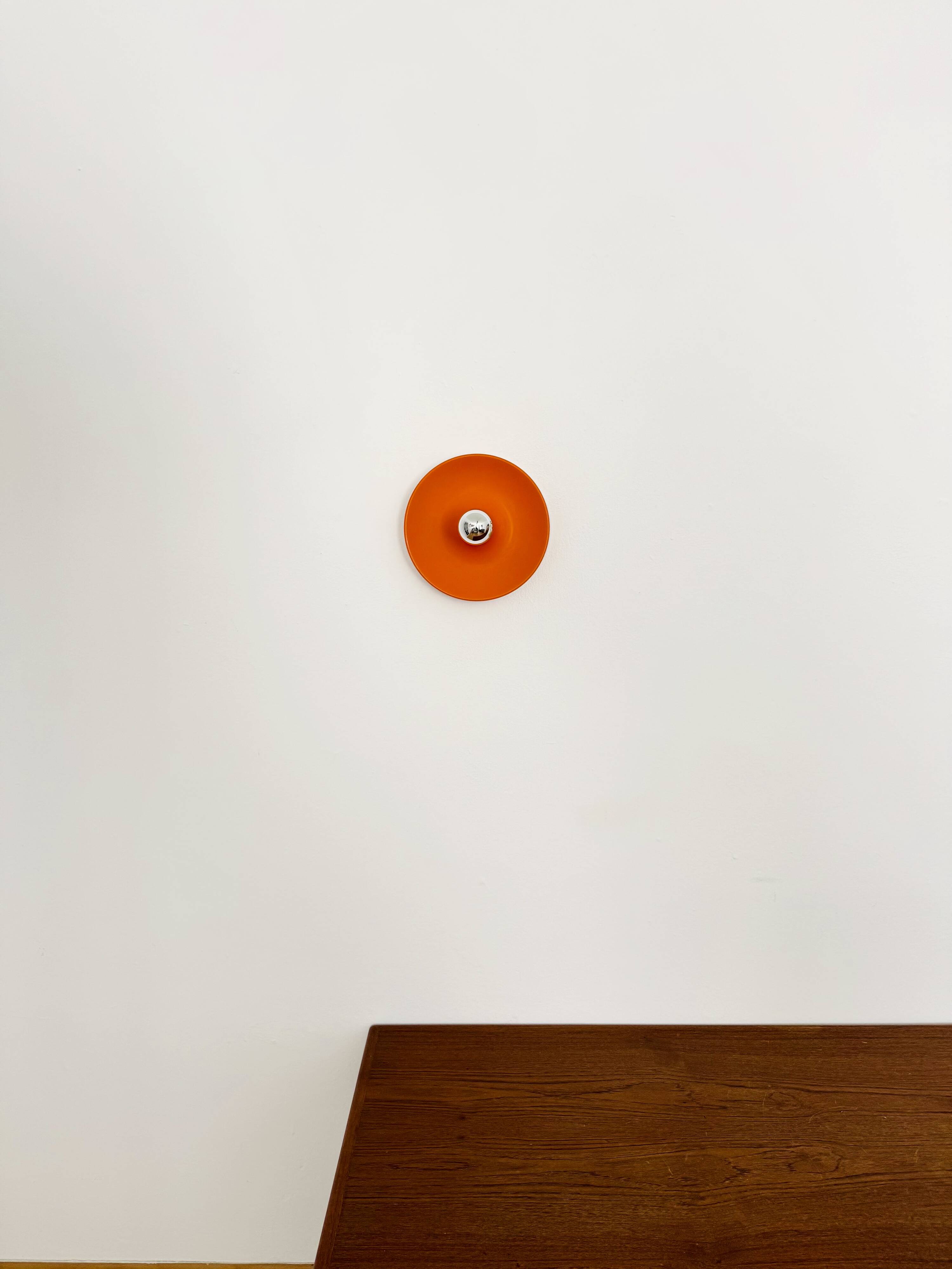 Orange 1970s Ufo Wall or Ceiling Lamp from Staff