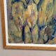 Large Swedish Oil on Panel – "Green Composition" – Signed – Vintage and Recently Framed – 77 × 41 cm (30.3 in × 16.1 in)