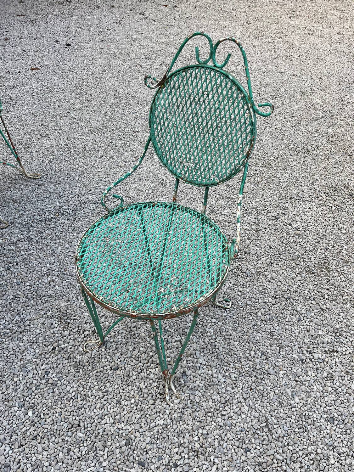 Salon de jardin fer forgé 1950/60