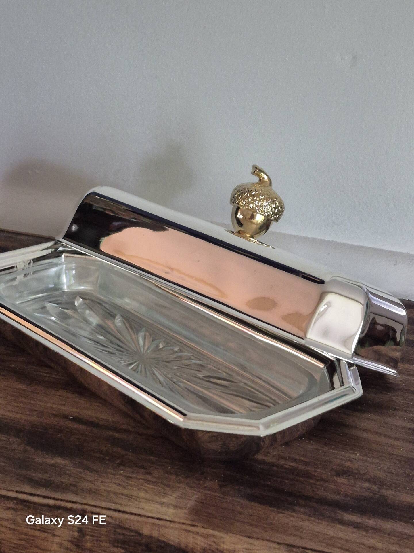 Metal butter dish