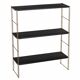 2 wall shelves string in gold and black metal with twist year 60