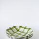 Set of 4 Moulin des Loups soup plates, Scottish model, green tiles, 1950