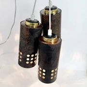 Pendants en cuivre / verre, Nanny Still, Danemark Ensemble de trois, années 70 image