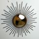 Vintage metal sunburst mirror 1970s