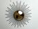 Vintage metal sunburst mirror 1970s