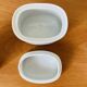 Tea set Teapot Sugar bowl Milk jug White porcelain silver