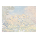 A painting representing a village in Tuscany.