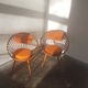 Une paire de fauteuils de cercle vintage par Yngve Ekstrom