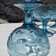 Set de 6 coupes à glaces en verre bleu