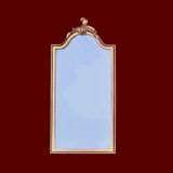 Ancien miroir Deknudt en résine dorée - 70 x 34 cm