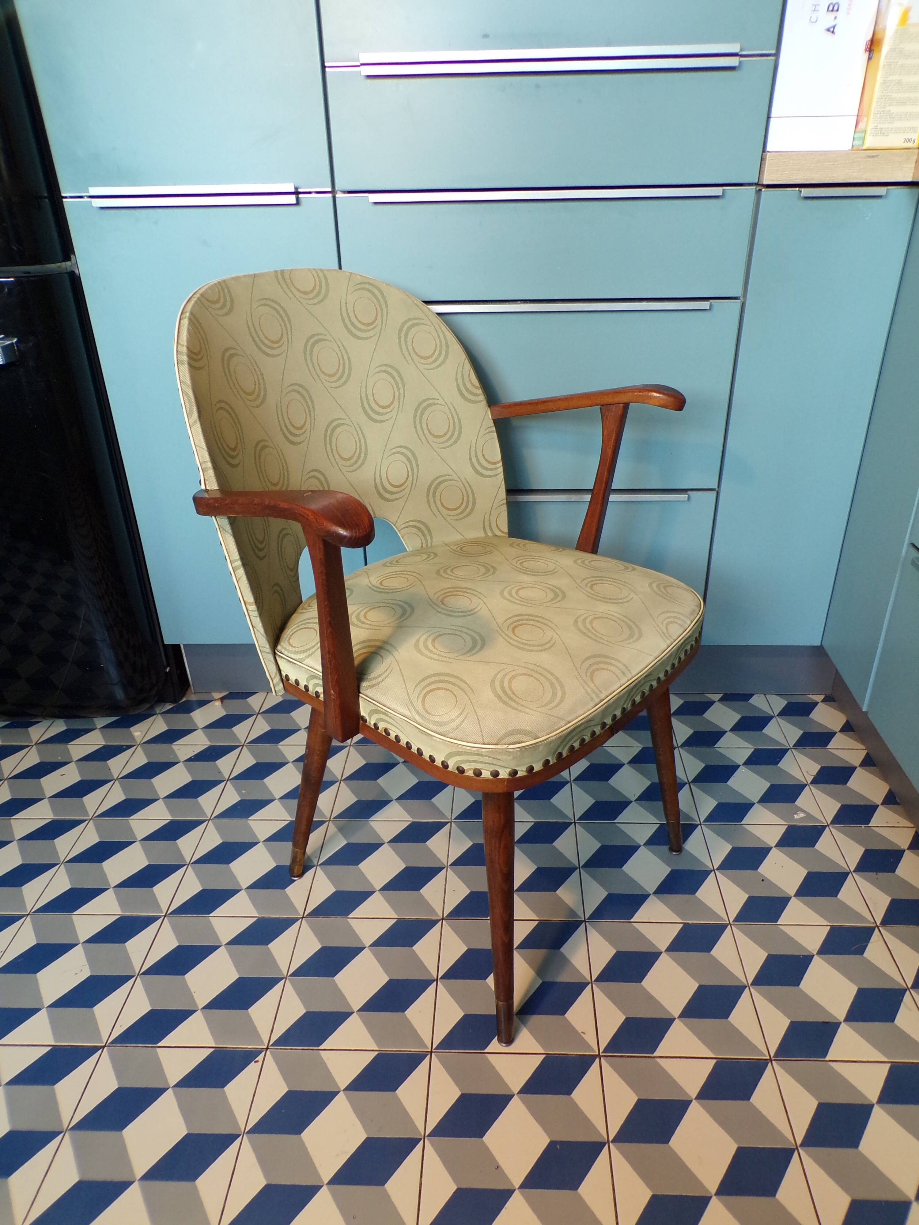 Vintage 1960s vinyl armchair