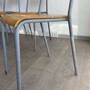 Set of 10 school chairs 70s