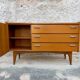 ✨ Superb Scandinavian sideboard convertible into a dressing table – Teak – 1950s