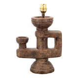 Moroccan sculptural lamp carved in stone, 1980s