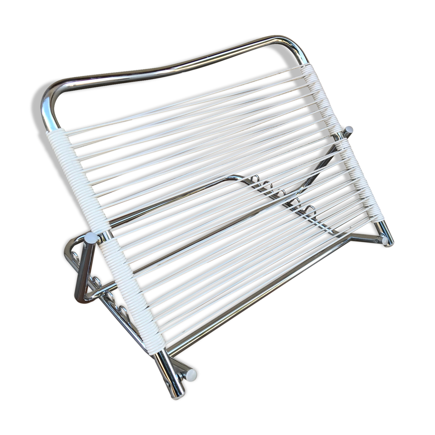 Old folding metal chrome back