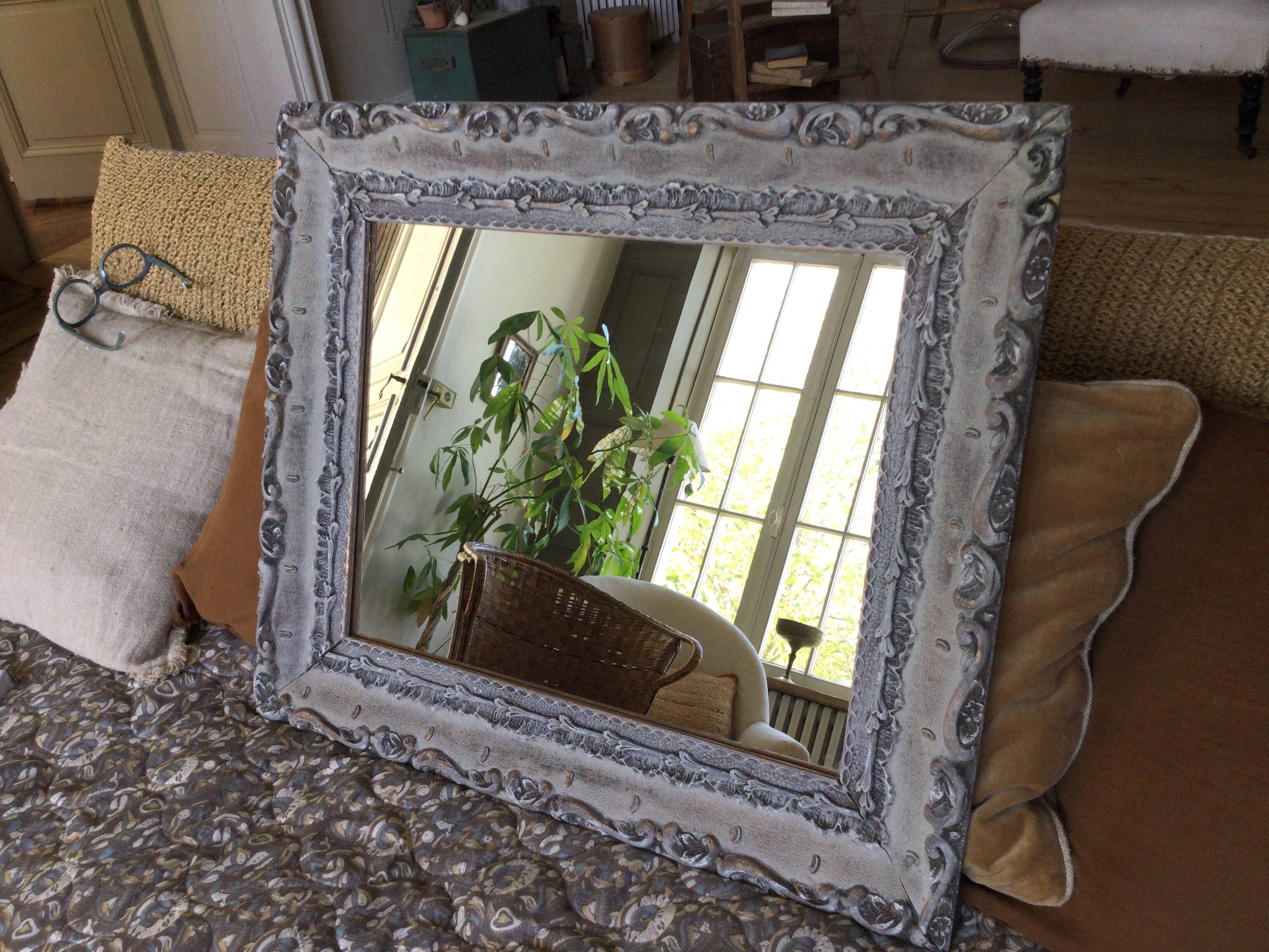Antique patinated mirror