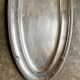 Oval silver-plated metal dish, shell motif no. 1