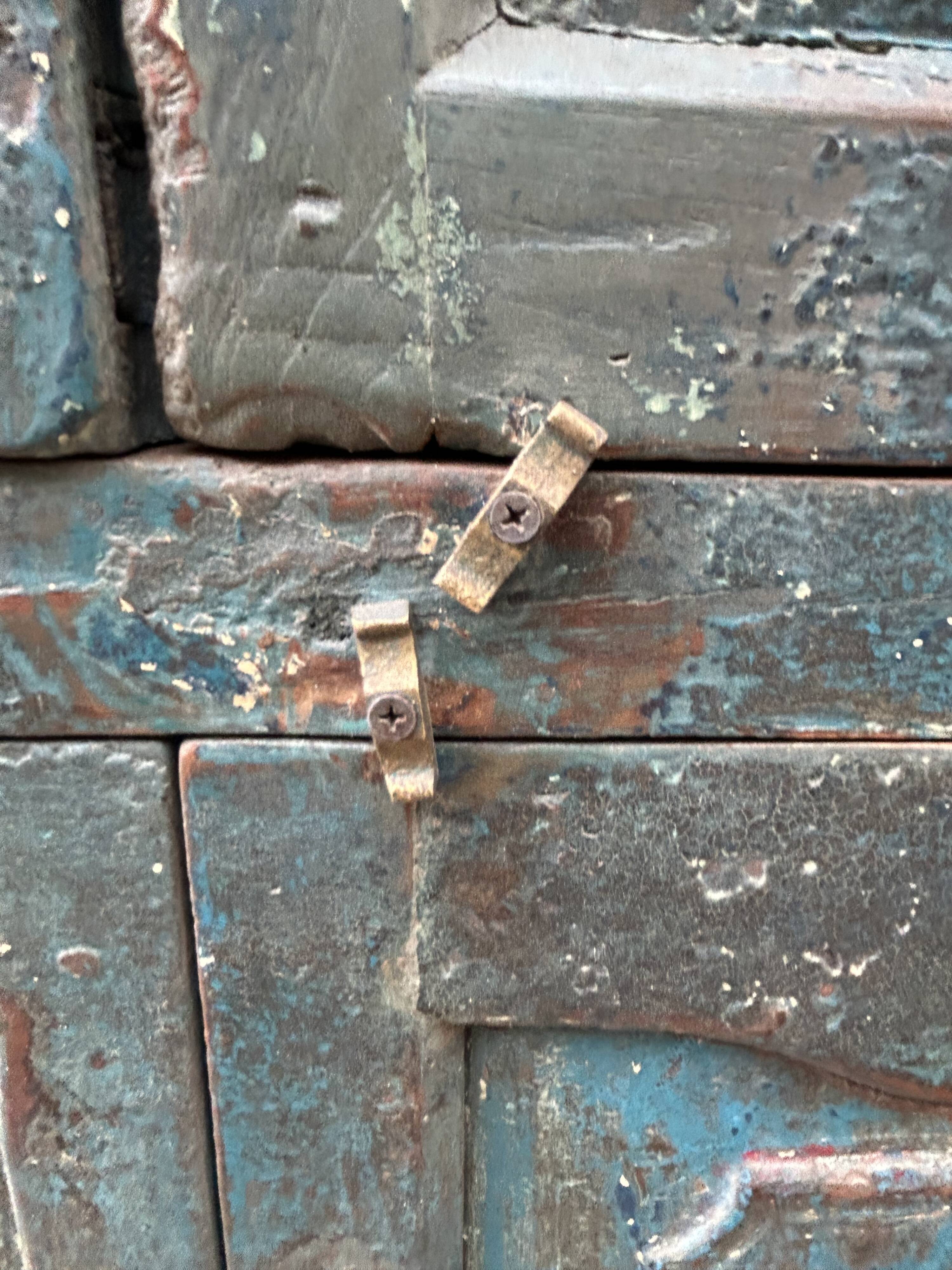 Rajasthani wardrobe in Burmese teak with original patina.