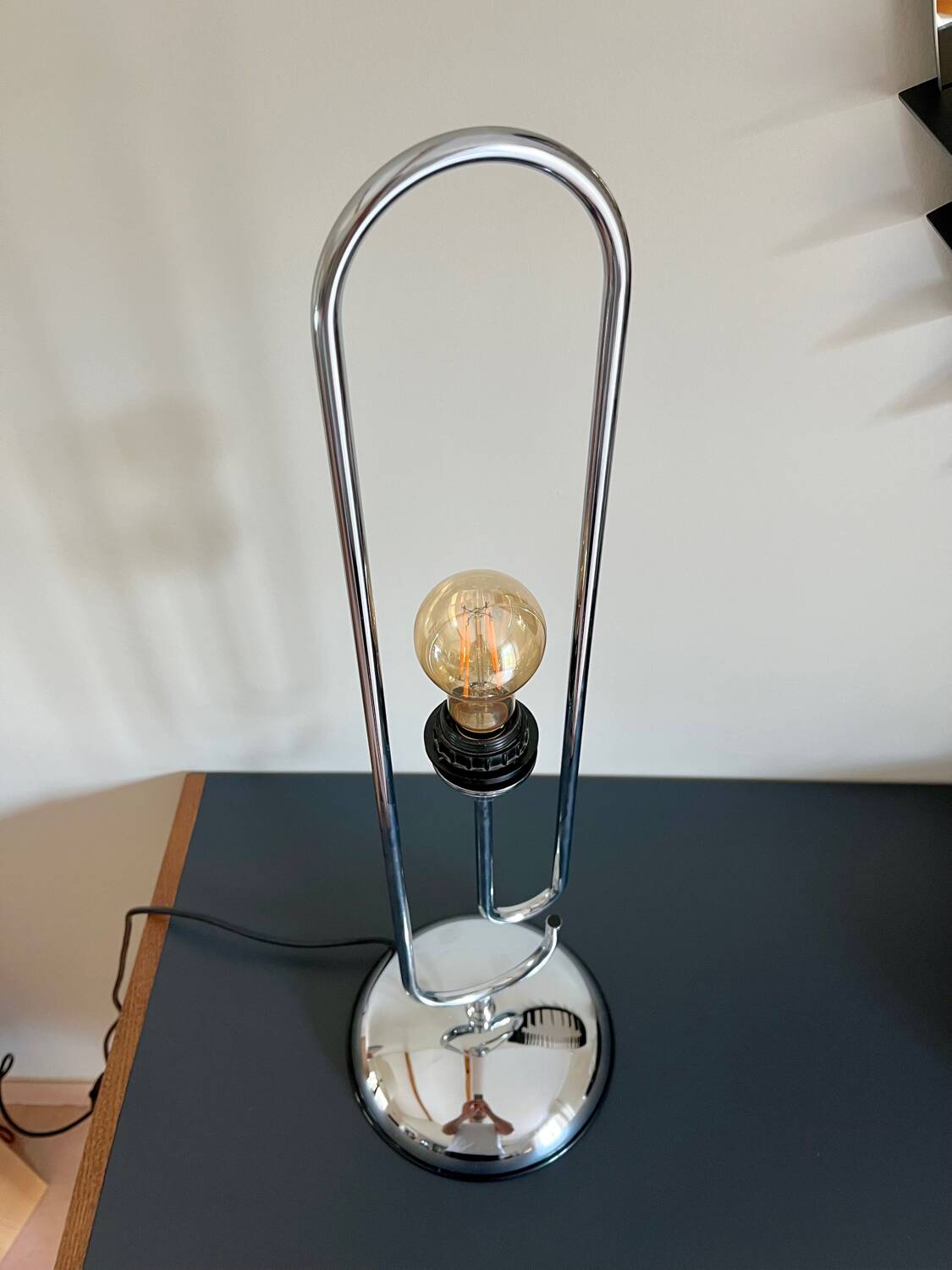 Space Age table lamp chrome steel VINTAGE 70