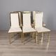 Set of 6 Vintage 1970s Chairs in Gold-Plated Brass, Designed by Renato Zevi