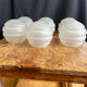 6 art deco lampshade globes in frosted glass