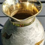 Decorative decanter in solid enamelled brass