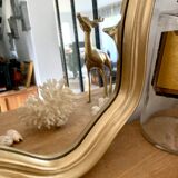 Old vintage gilded mirror