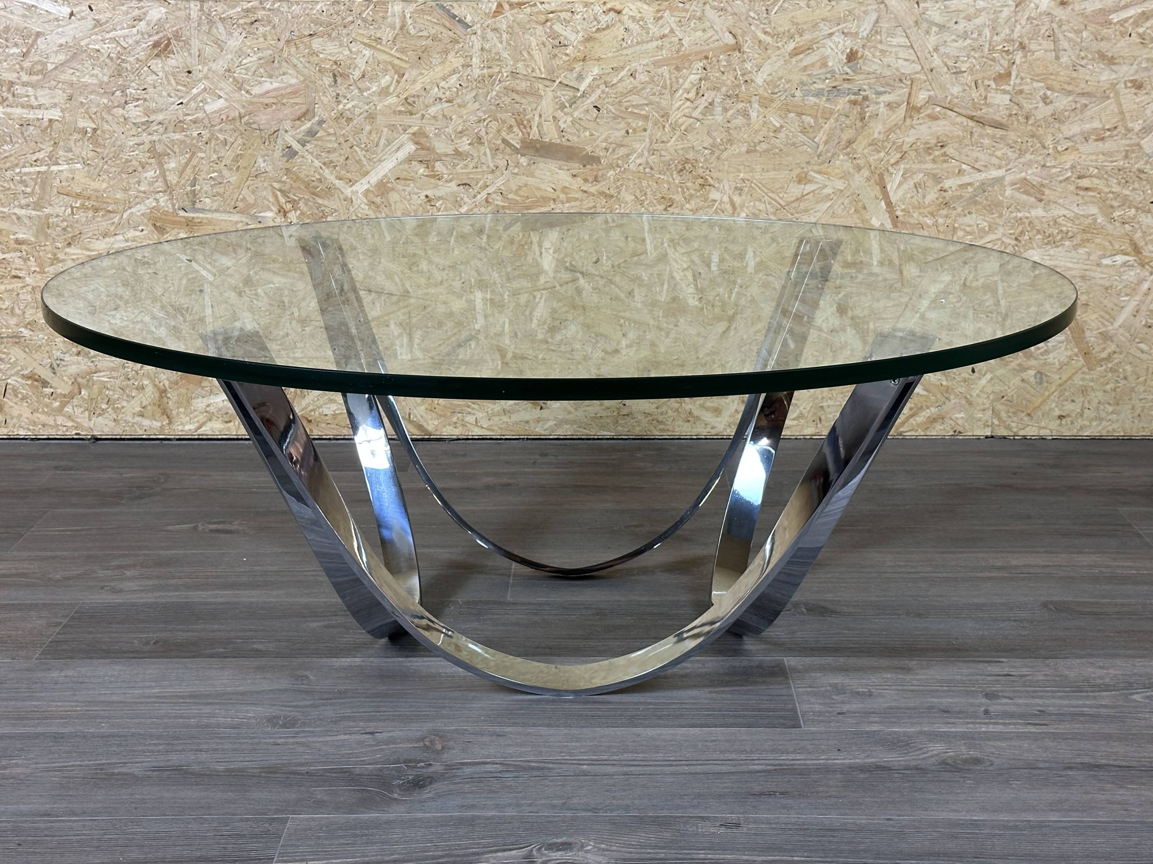 60s 70s coffee table glass table by Werner Lindner for Bacher Space Age