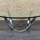 60s 70s coffee table glass table by Werner Lindner for Bacher Space Age