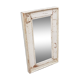 White Mirror Old Teak Wood Patina