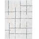 Berber rug 120x180 cm white with black lines