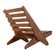 1950s folding chaise longue