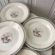 Set of 6 flat plates salins model "april" years 30-40