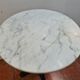 Bistro pedestal table in cast iron and marble