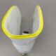 Minimalist White and Yellow Murano Glass Table Lamp by De Majo, Italy 1970s