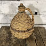 Rush and wicker demijohn