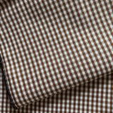 Serviette petit vichy marron