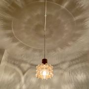 1 of 2 Large Bubble Glass Pendant Lamps by Helena Tynell for Glashütte Limb