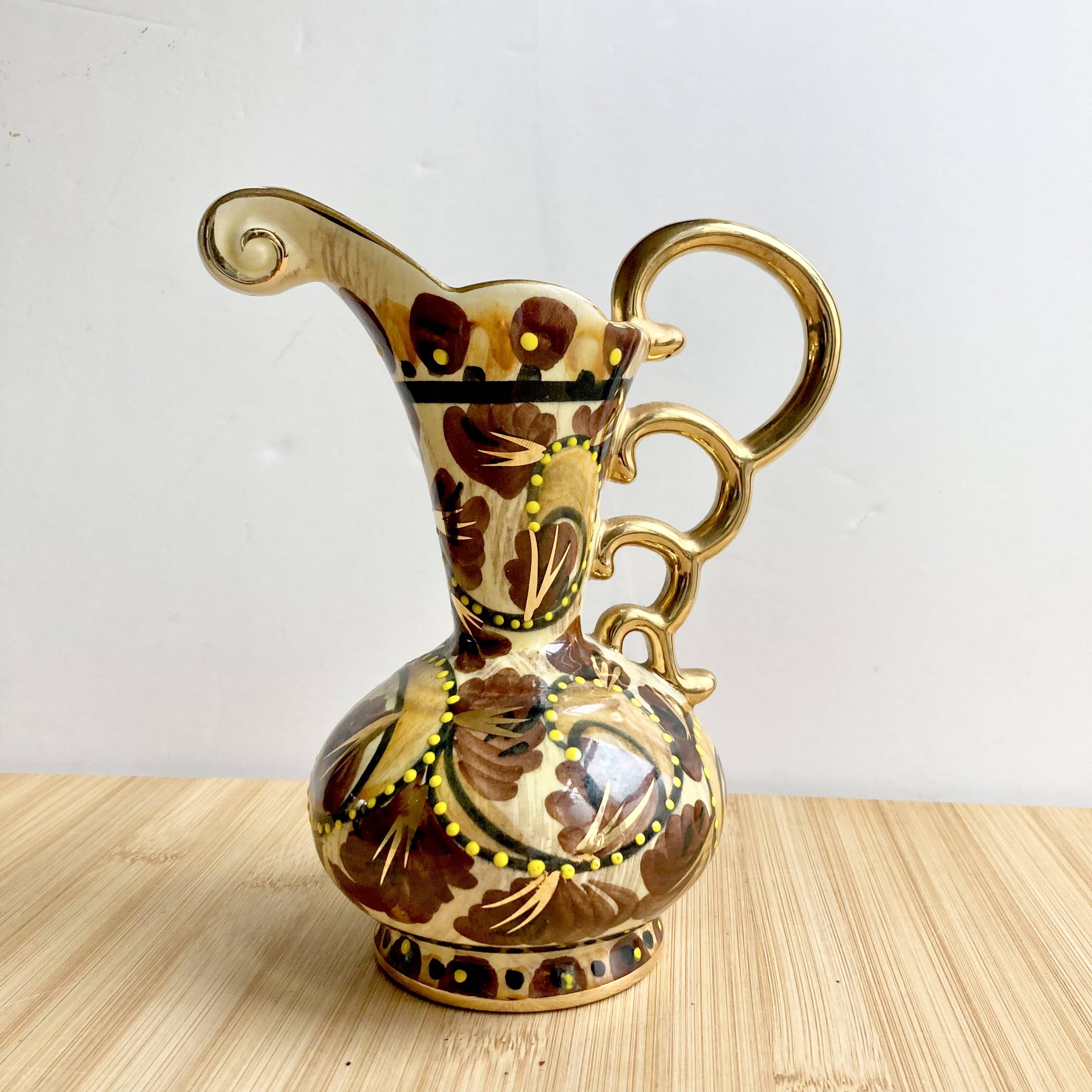 Jug / pitcher Belgian ceramics from Quaregnon / Hubert Bequetde